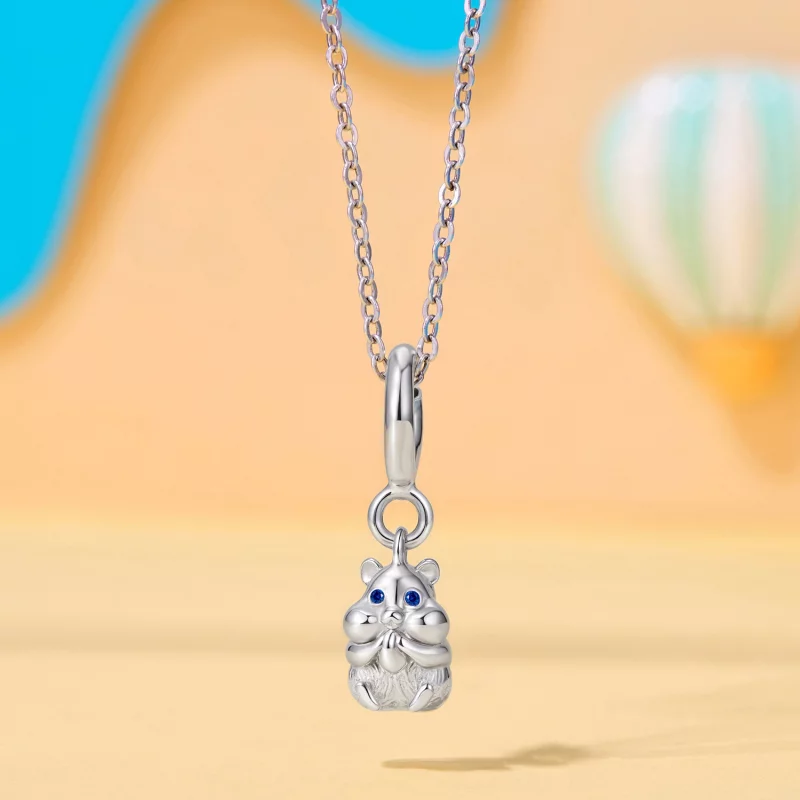 (image pour) Pendentif à bascule Hamster Pandora en argent 925 avec zirconium cubique - Charm - Afficher 3