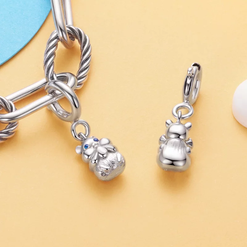 (image pour) Pendentif à bascule Hamster Pandora en argent 925 avec zirconium cubique - Charm - Afficher 5