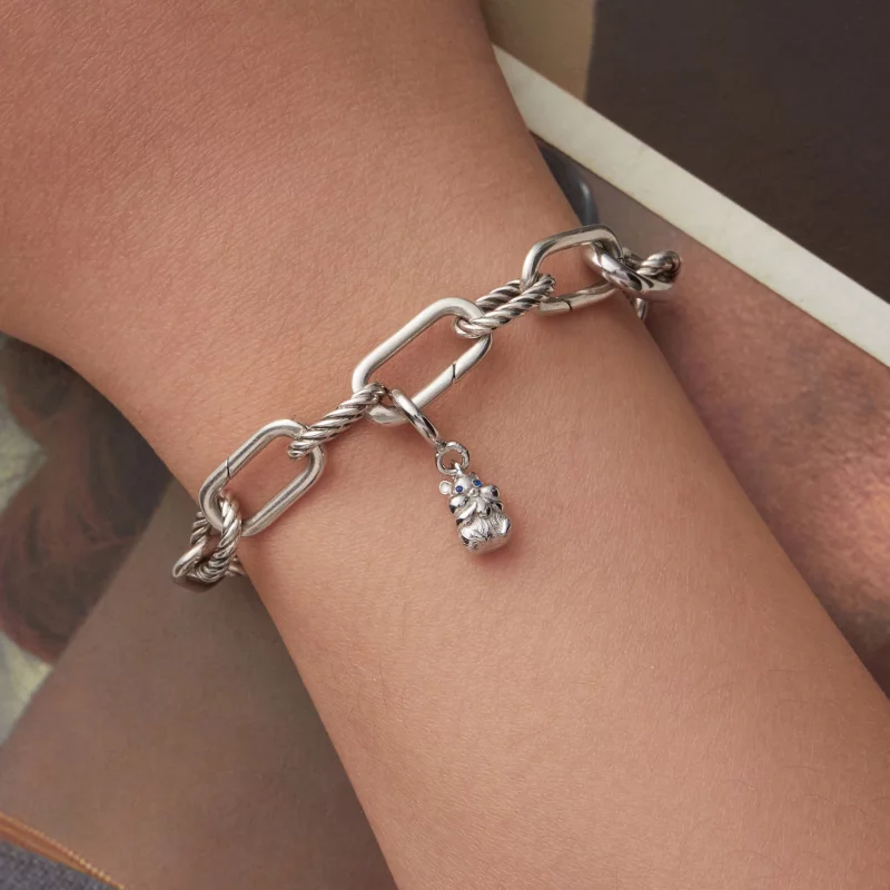 (image pour) Pendentif à bascule Hamster Pandora en argent 925 avec zirconium cubique - Charm - Afficher 7