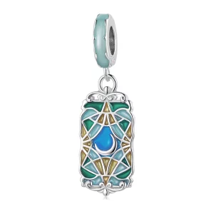 (image pour) Pendentif Charme Lune Tarot Pandora en Argent 925 avec Émail et Placage Platine - BSC758