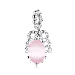 (image pour) Pendent Nœud Papillon en Argent 925 de Pandora avec Verre et Placage Platine - BSC1152