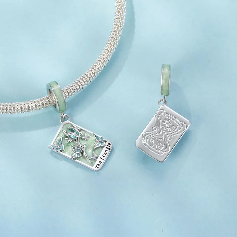 (image pour) Pendentif Tarot des Baguettes en Argent Sterling 925 Plaqué Or Blanc Pandora - C - Afficher 4