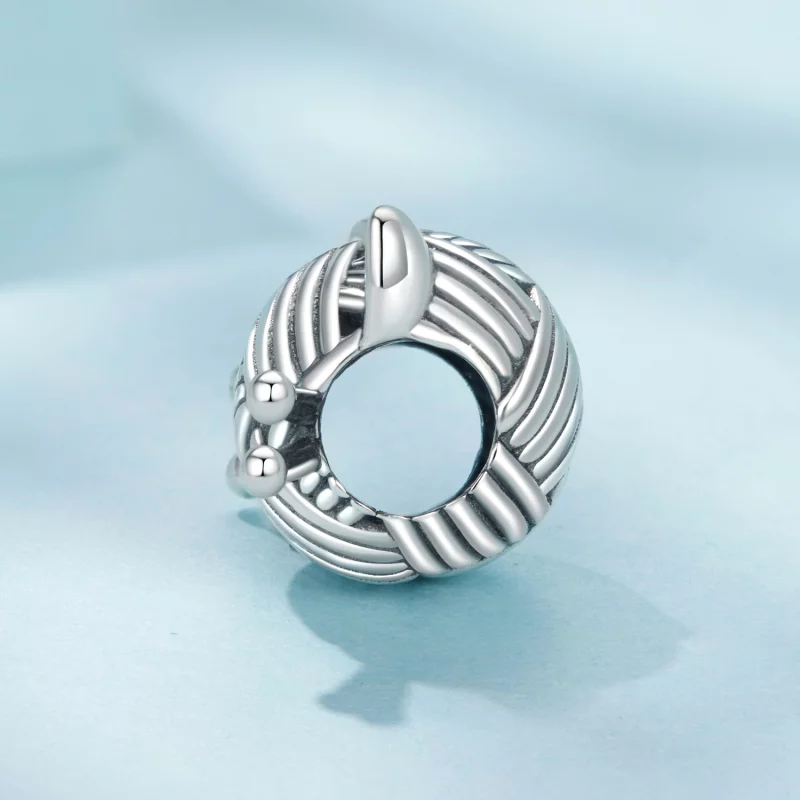 (image pour) Perle Pandora Style en Argent 925 Oxydé avec Chat et Pelote de Laine - Charme Tr - Afficher 3