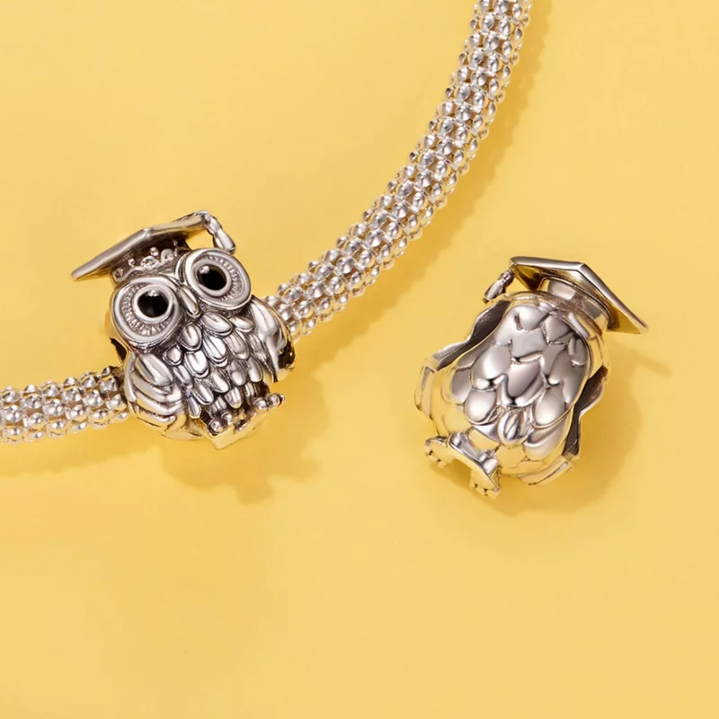 (image pour) Perle de Hibou Sagesse en Argent 925 Sterling Style Pandora - SCC3128 - Afficher 4
