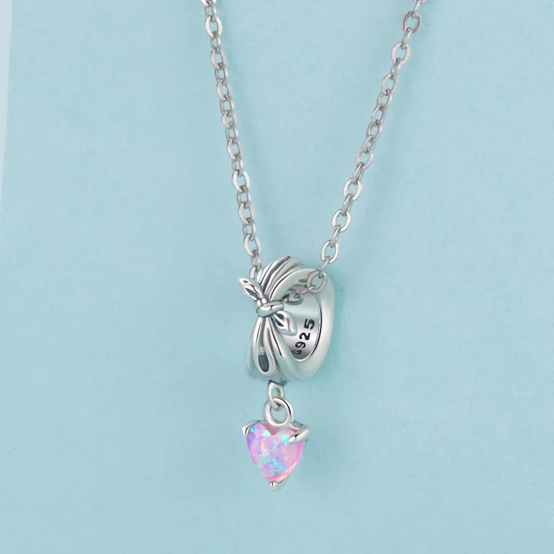 (image pour) Perle espaceur nœud Pandora en argent 925 - Opale synthétique et finition oxydée - Afficher 3