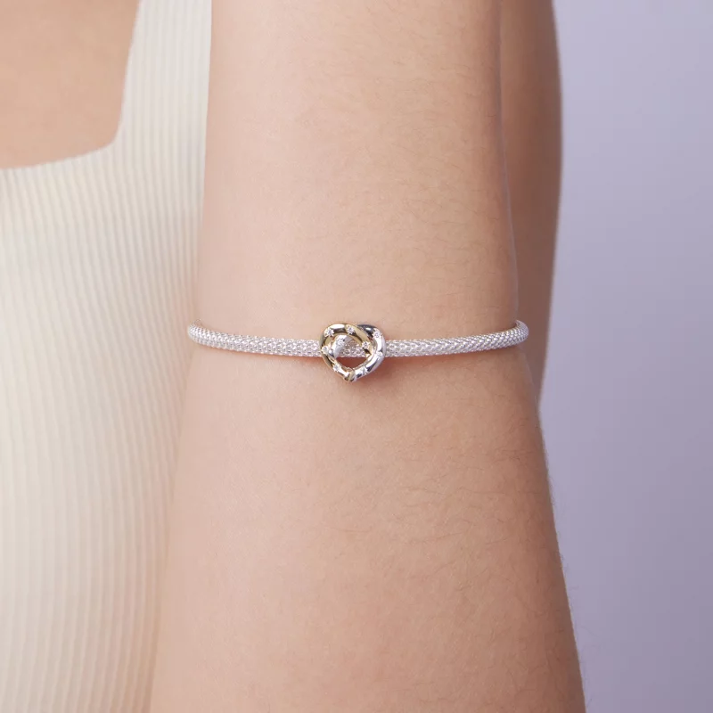 (image pour) Perle Pandora Style Cœur Fer à Cheval en Argent 925 avec Zirconium Cubique - Pla - Afficher 7