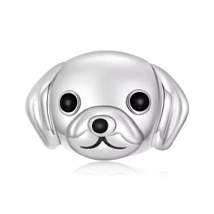 (image pour) Perle Pandora Style en argent 925 oxydé avec Golden Retriever et émail - SCC3110