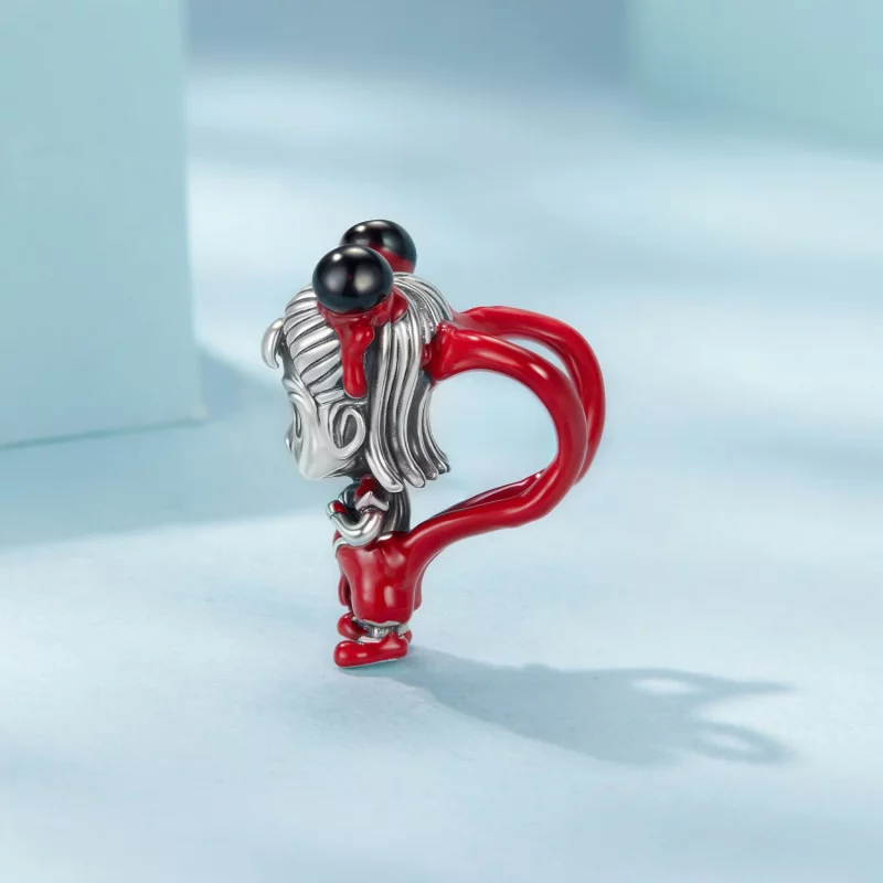 (image pour) Perle Pandora Style en argent 925 oxydé avec charm Nezha - Charm enfant mythique - Afficher 3