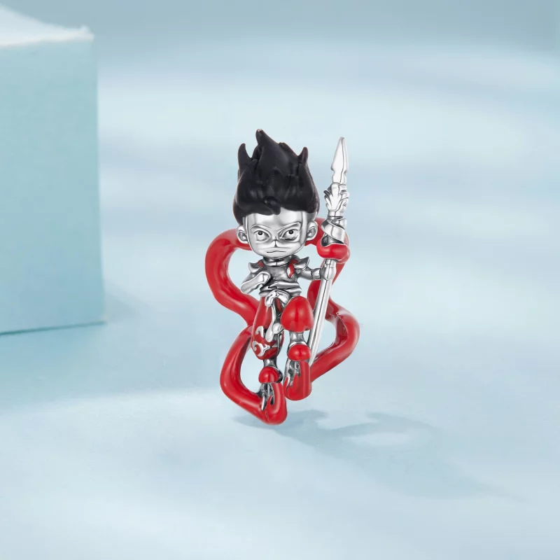 (image pour) Perle Pandora Style Nezha en argent 925 oxydé avec émail - SCC3116 - Afficher 2