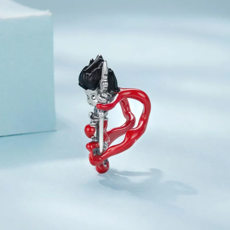 (image pour) Perle Pandora Style Nezha en argent 925 oxydé avec émail - SCC3116 - Afficher 3