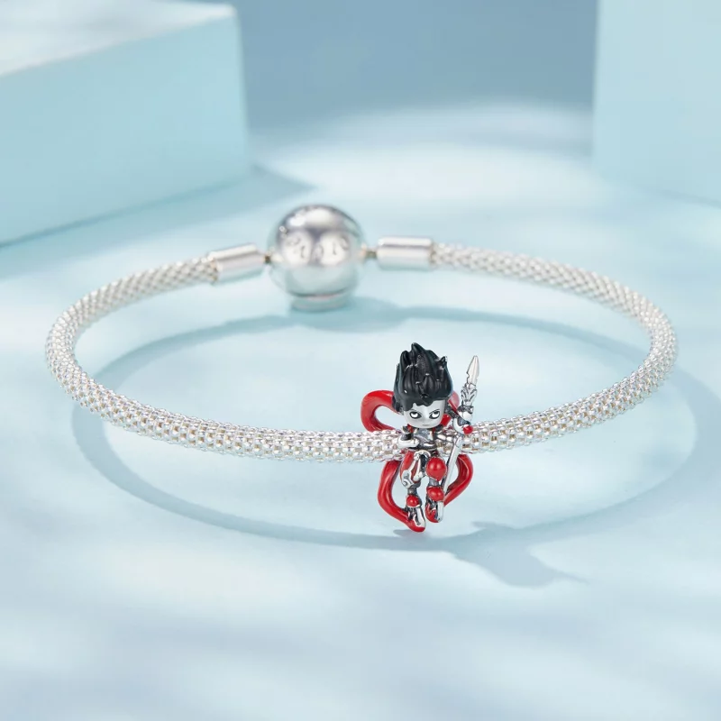 (image pour) Perle Pandora Style Nezha en argent 925 oxydé avec émail - SCC3116 - Afficher 5