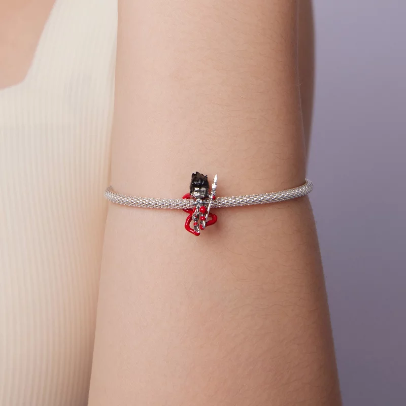 (image pour) Perle Pandora Style Nezha en argent 925 oxydé avec émail - SCC3116 - Afficher 7