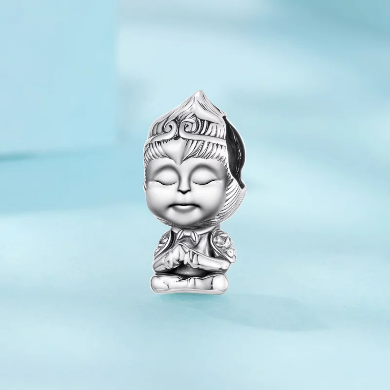 (image pour) Perle Pandora Style Sun Wukong Oxydée en Argent 925 - SCC3122 - Afficher 2