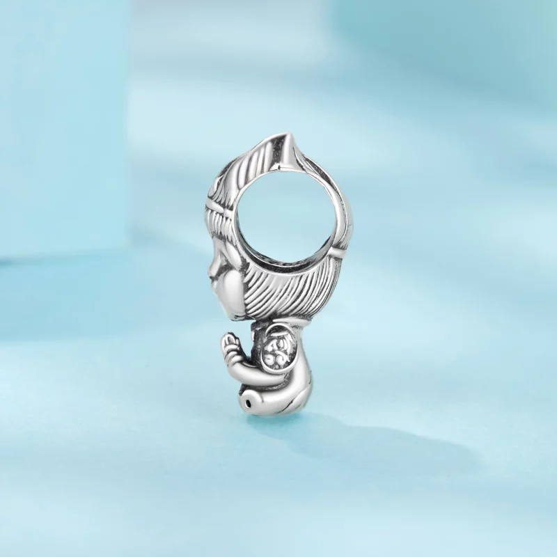 (image pour) Perle Pandora Style Sun Wukong Oxydée en Argent 925 - SCC3122 - Afficher 3