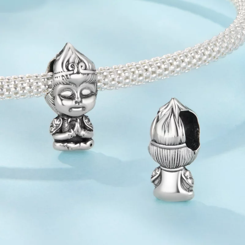 (image pour) Perle Pandora Style Sun Wukong Oxydée en Argent 925 - SCC3122 - Afficher 4