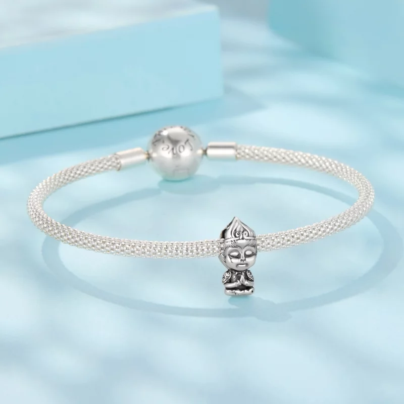 (image pour) Perle Pandora Style Sun Wukong Oxydée en Argent 925 - SCC3122 - Afficher 5