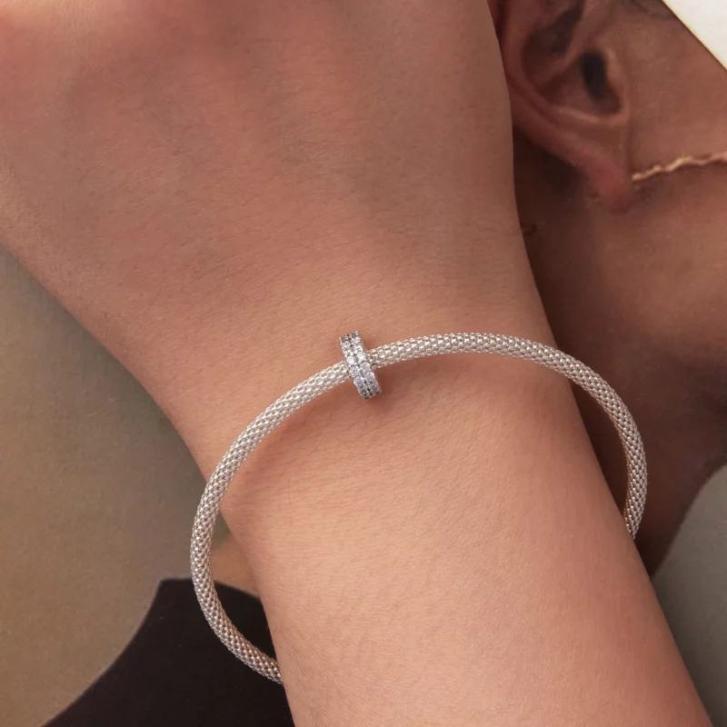 (image pour) Perle de séparation scintillante à double couche en argent 925 de Pandora avec z - Afficher 6