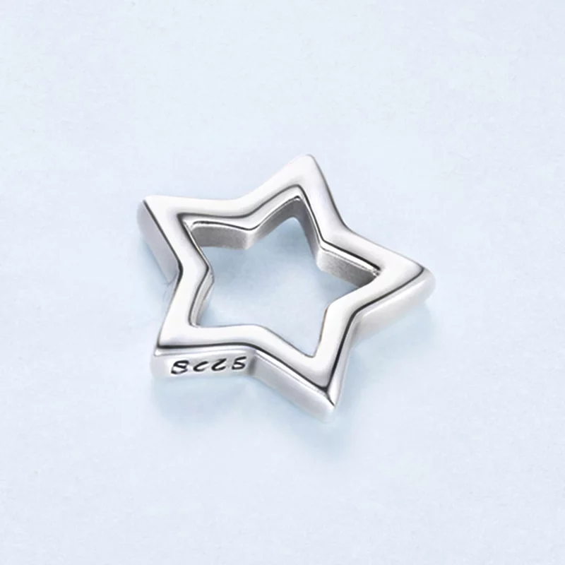 (image pour) Perle Charme Style Pandora Étoile Brillante en Argent 925 Oxydé - BSC1140 - Afficher 3