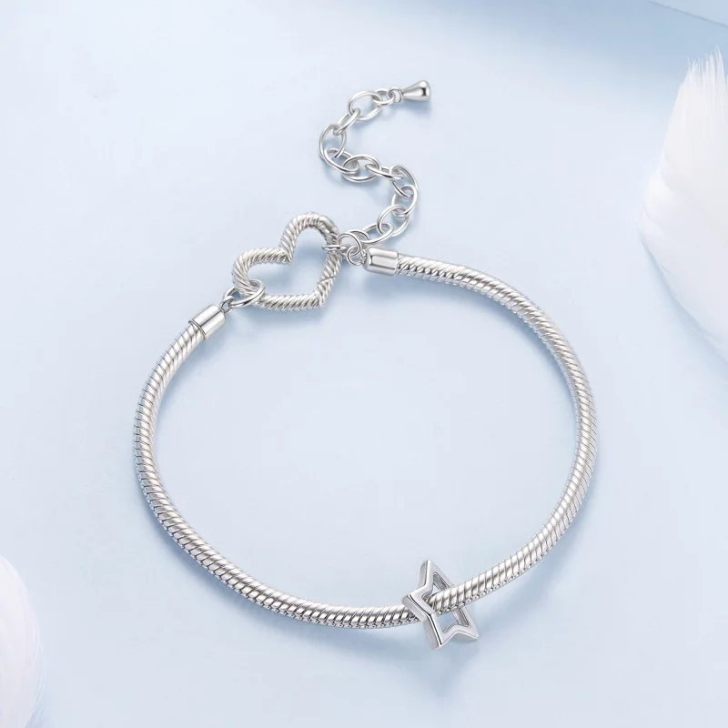 (image pour) Perle Charme Style Pandora Étoile Brillante en Argent 925 Oxydé - BSC1140 - Afficher 5