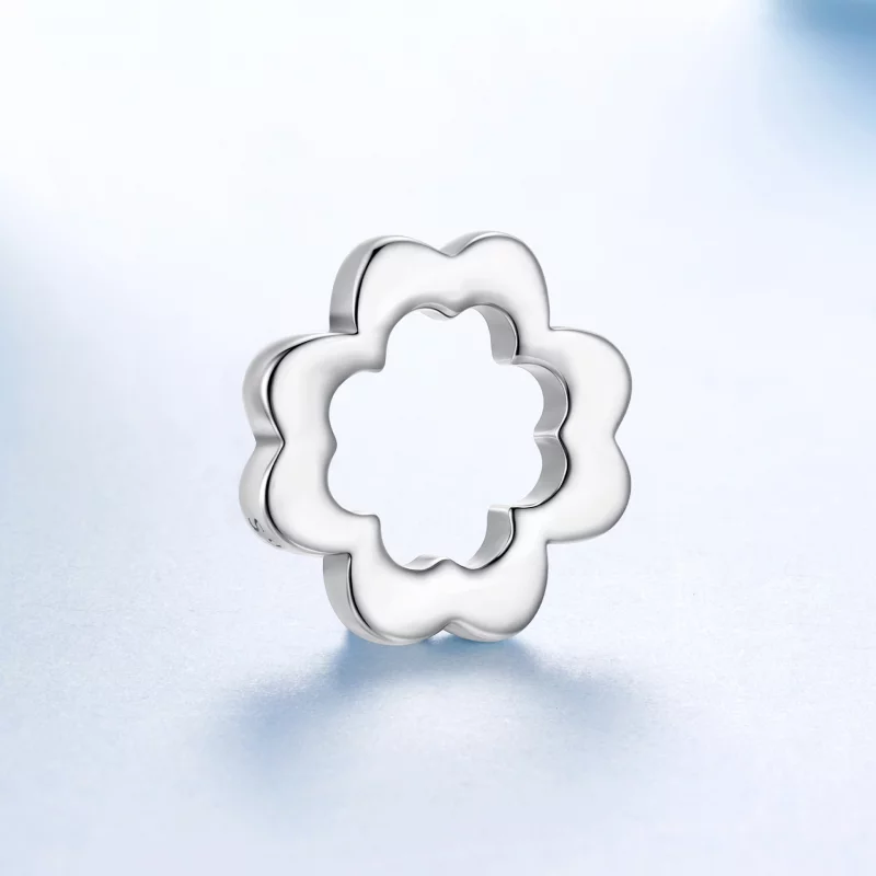 (image pour) Perle Pandora Style Trèfle en Argent 925 Oxydé - BSC1138 - Afficher 2