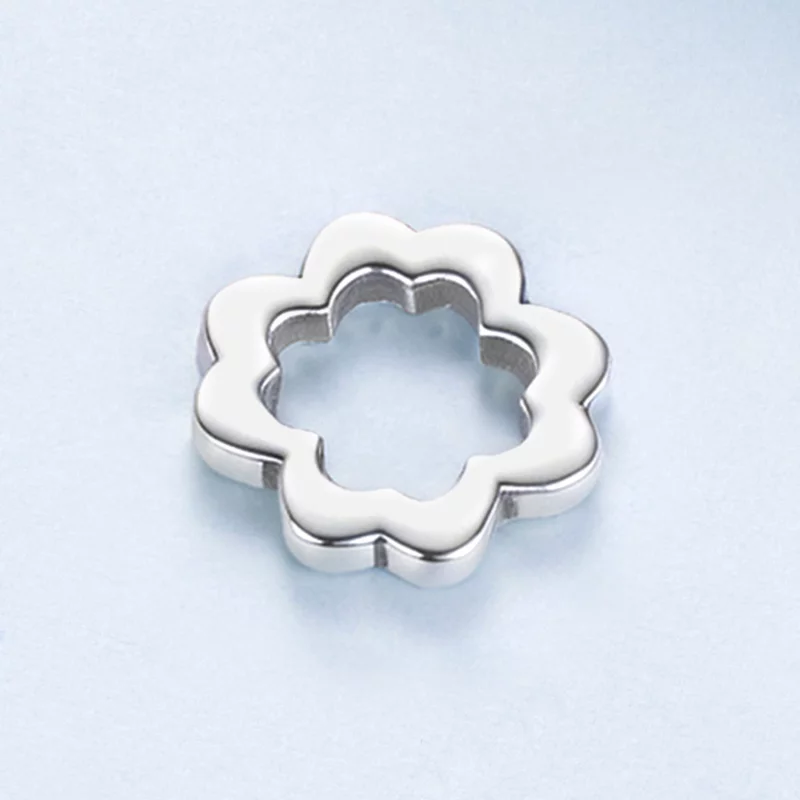 (image pour) Perle Pandora Style Trèfle en Argent 925 Oxydé - BSC1138 - Afficher 3