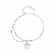 Bracelet à chaîne style Pandora avec étoile scintillante - BSB137