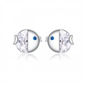 Clous d'Oreilles Style PANDORA Embrasser le poisson - BSE204