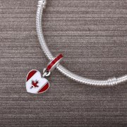 PANDORA - Cœur du Canada, émail rouge et blanc - 791954ENMX - Charms
