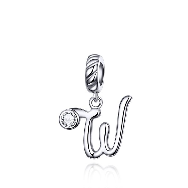 Charm Pendant Style PANDORA Lettre W - SCC1183-W