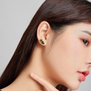 Clous d'Oreilles Style PANDORA Émeraude Solide - SCE1051-GN