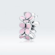 Charm espaceur Style PANDORA Fleur rose - SCC1484