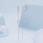 Boucles d'oreilles pendantes exquises de style Pandora - BSE830