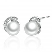 Clous d'Oreilles Style PANDORA perle - SCE021