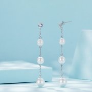Boucles d'oreilles à pompon et perle de style Pandora - SCE1601