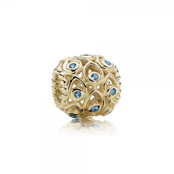 PANDORA - Trésor de l'océan, topaze traitée bleu foncé - 750817TPP