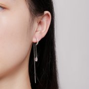 Boucles d'oreilles pendantes exquises de style Pandora - BSE830