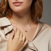 Collier cœur serpent romantique de style Pandora - BSN150