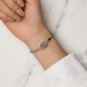 Bracelet style Pandora avec cœur et fermoir en T - BSB132