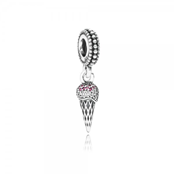 PANDORA - Charm Pendentif Crème glacée Violet - 791710CZR
