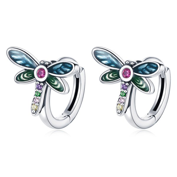 Créoles Style PANDORA Libellule rétro - SCE1172
