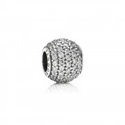 PANDORA - Charm Boule Pavée Blanche - 791051CZ