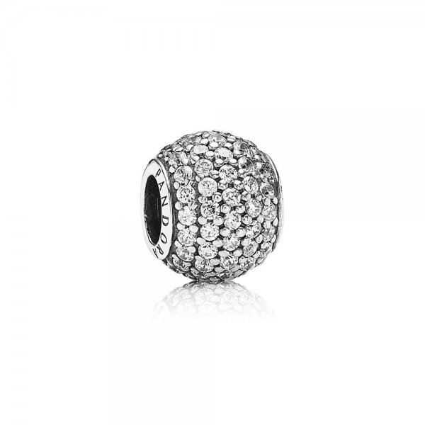 PANDORA - Charm Boule Pavée Blanche - 791051CZ