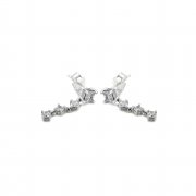 Boucles d'oreilles pendantes rondes et carrées PANDORA Sparkling - 290045C01
