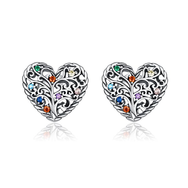 Clous d'Oreilles Style PANDORA Arbre de la vie - SCE933
