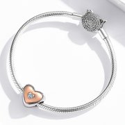 Charm Pandora Style Double Couleur Amour - BSC566