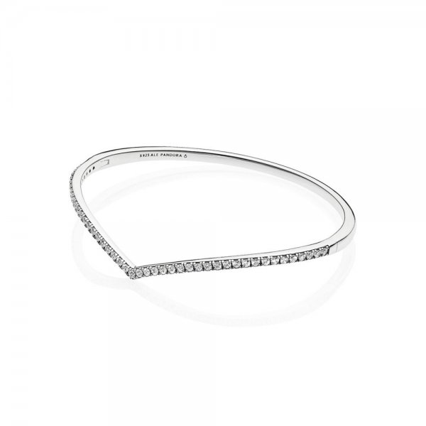 Jonc Vœu Scintillant en Argent, Argent 925/1000ᵉ, Oxyde de zircon PANDORA France