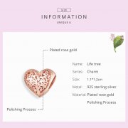 Charm Style PANDORA Arbre Généalogique des Roses - BSC215
