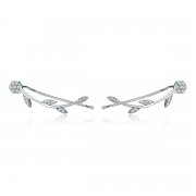Clous d'Oreilles Style PANDORA Feuilles brillantes - SCE266