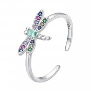 Bague style Pandora avec libellule - BSR384