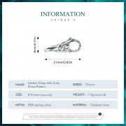 Fermoir double homard de style Pandora - BSP023